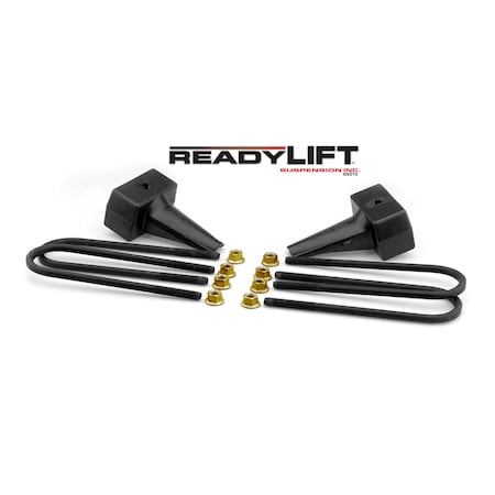 Readylift 4IN FLAT REAR BLOCK KIT W/CARRIER BEARING SPACER 2 DRIVE SHAFT 11-16 F 66-2014
